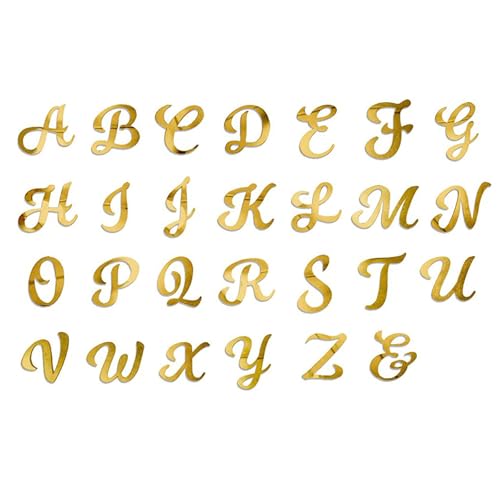 GMBYLBY Elegantes Gold Buchstaben Kuchenaufsatz Set 26-teilig Aufsätze Für Einzigartige Geburtstags Und Jubiläumskuchen von GMBYLBY