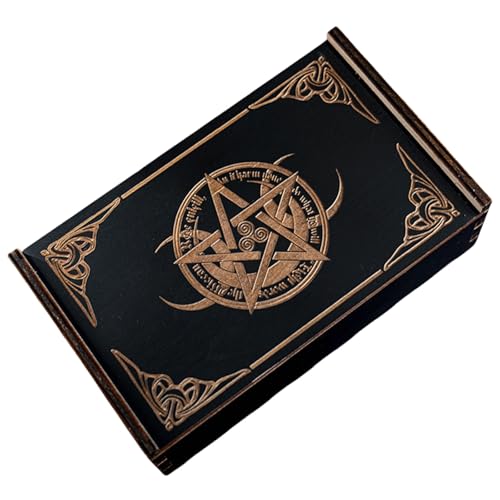 GMBYLBY Push Pull Tarot Karten Box Astrologie Schmuckkästchen Holz Tarot Karten Aufbewahrungskoffer Für Wahrsagerei Hexen Dekoration von GMBYLBY