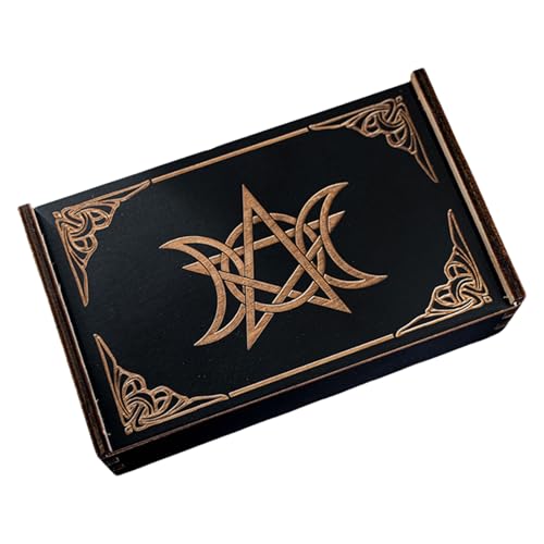 GMBYLBY Push Pull Tarot Karten Box Astrologie Schmuckkästchen Holz Tarot Karten Aufbewahrungskoffer Für Wahrsagerei Hexen Dekoration von GMBYLBY