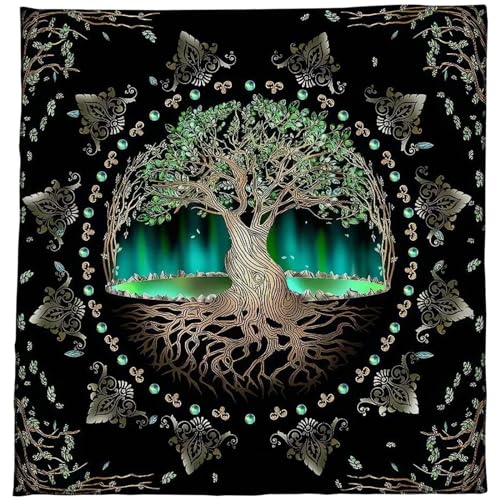 GMBYLBY Tarotkarten Tischdecke Tuch Baum des Astrologie Tischdecke Wahrsagungskarten Tuch Wandteppiche Wanddekorationen von GMBYLBY