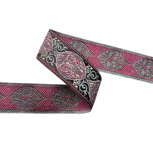 Stoffband 4 92 Yard Vintage Blumenstickerei Gewebte Bänder Stoffbesatz Fransenband Zur Verschönerung Von Taschen Hüten von GMBYLBY