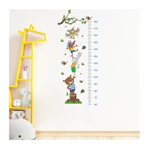 GMGQJST Height Chart for Kids Tierhöhenaufkleber for Kinderzimmer, Messhöhe for Kindergartenbabys, Wanddekoration, selbstklebend Height Chart Wall Sticker(FX-C331) von GMGQJST