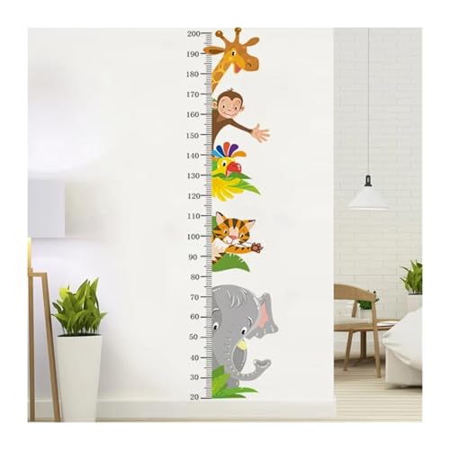 GMGQJST Height Chart for Kids Tierhöhenaufkleber for Kinderzimmer, Messhöhe for Kindergartenbabys, Wanddekoration, selbstklebend Height Chart Wall Sticker(LW-C05) von GMGQJST