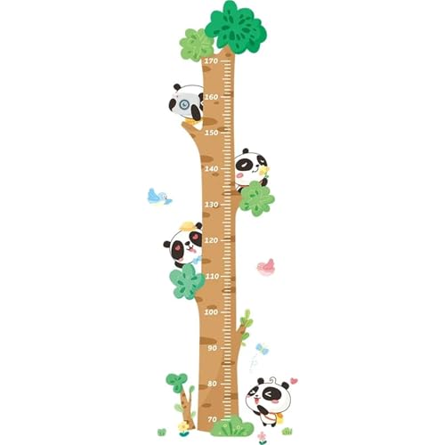 GMGQJST Height Chart for Kids Wachstums-Messskala, Panda-Baby auf dem Baum, Höhenaufkleber for Kinderzimmer, Dekoration, Diagramm, großer Baum-Lineal-Aufkleber Height Chart Wall Sticker von GMGQJST