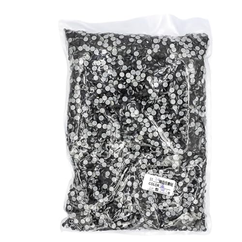 GMGQJST Strasssteine NäGel 14400 Stück/Großpackung 41 Farben Hotfix-Strasssteine ​​SS6-SS20 Kristall Hot Fix Strass(Black,SS12-14400pcs) von GMGQJST