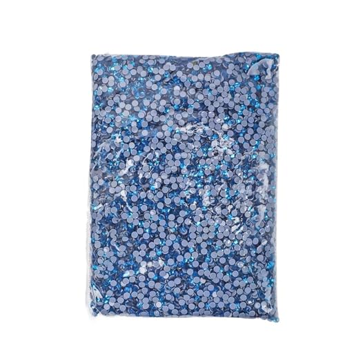 GMGQJST Strasssteine NäGel 14400 Stück/Großpackung 41 Farben Hotfix-Strasssteine ​​SS6-SS20 Kristall Hot Fix Strass(Capri Blue,SS12-14400pcs) von GMGQJST