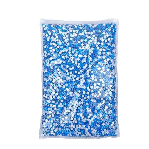 GMGQJST Strasssteine NäGel 14400 Stück Flatback-Kristall-Non-Hotfix-Strasssteine ​​in Großpackung Glitzerkristall SS3-SS20 for Nagelhochzeiten(Neon Blue,SS10-14400pcs) von GMGQJST