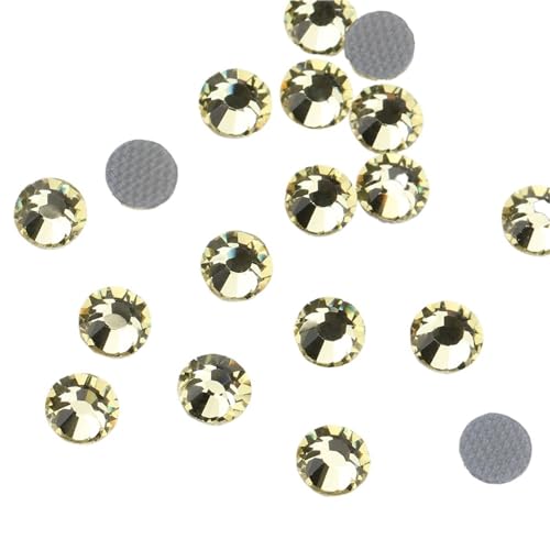 GMGQJST Strasssteine NäGel Gelb Flatback Hotfix Strass for Schuhe Taschen Stoff Bekleidungs ​​Dekoration DIY Schmuck Zubehör(118 Jonquil,2.4mm SS8 1440pcs) von GMGQJST