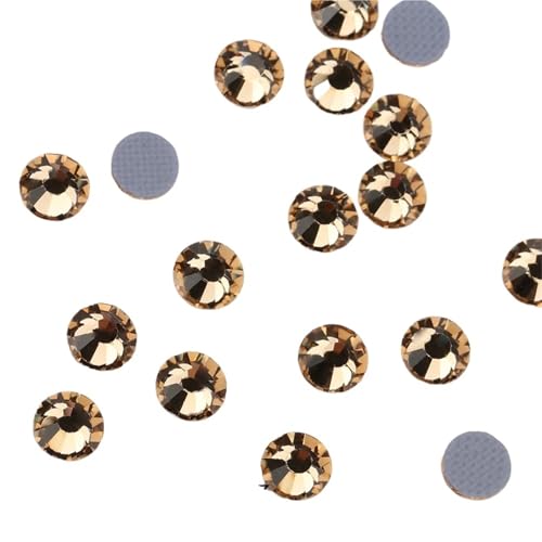 GMGQJST Strasssteine NäGel Gelb Flatback Hotfix Strass for Schuhe Taschen Stoff Bekleidungs ​​Dekoration DIY Schmuck Zubehör(121 Lt ColoradoTopaz,4mm SS16 1440pcs) von GMGQJST