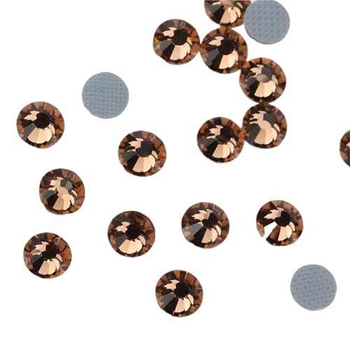 GMGQJST Strasssteine NäGel Gelb Flatback Hotfix Strass for Schuhe Taschen Stoff Bekleidungs ​​Dekoration DIY Schmuck Zubehör(122 Smoked Topaz,5mm SS20 1440pcs) von GMGQJST