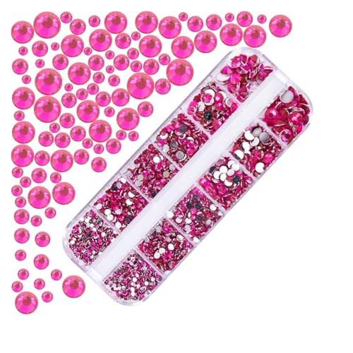 GMGQJST Strasssteine NäGel Grüne Nailart-Strasssteine, luxuriöser Kristall, flach, 3D, gemischte Form, klar/AB-Glitzerdiamant, DIY, 12 Gitter/Box, Maniküre-Glitzerstein(PH194-13) von GMGQJST