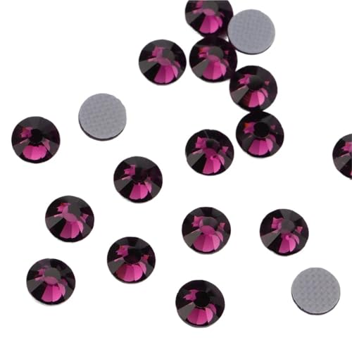 GMGQJST Strasssteine NäGel Lila Farbe Hotfix Strass for Schuhe Taschen Stoff Bekleidungs ​​Dekoration DIY Schmuck Zubehör(132 Amethyst,2.4mm SS8 1440pcs) von GMGQJST