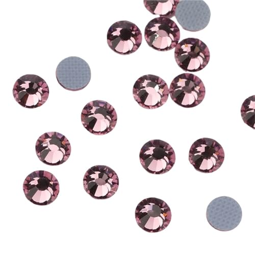 GMGQJST Strasssteine NäGel Lila Farbe Hotfix Strass for Schuhe Taschen Stoff Bekleidungs ​​Dekoration DIY Schmuck Zubehör(134 Light Amethyst,2.4mm SS8 1440pcs) von GMGQJST