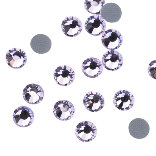 GMGQJST Strasssteine NäGel Lila Farbe Hotfix Strass for Schuhe Taschen Stoff Bekleidungs ​​Dekoration DIY Schmuck Zubehör(135 Violet,1.4mm SS4 1440pcs) von GMGQJST