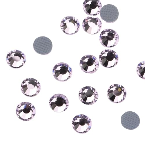 GMGQJST Strasssteine NäGel Lila Farbe Hotfix Strass for Schuhe Taschen Stoff Bekleidungs ​​Dekoration DIY Schmuck Zubehör(184 Pale Lilac,8mm SS40 144pcs) von GMGQJST