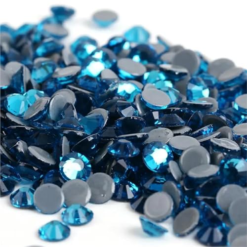 GMGQJST Strasssteine NäGel Strasssteine ​​zum Aufbügeln/Hotfixieren in Allen Größen, Kristall-Strasssteine ​​zum Nähen und for Kleidung(Blue Zircon,Mix ss3-ss30 10gram) von GMGQJST