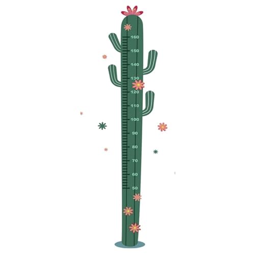 Height Chart For Kids Kinder Wachstum Messlatte Aufkleber Kaktus Wandtattoos Abnehmbare Messung for Kinder Jungen Mädchen Schlafzimmer Kleinkind Spielzimmer Kindergarten Height Chart Wall Sticker(Gree von GMGQJST