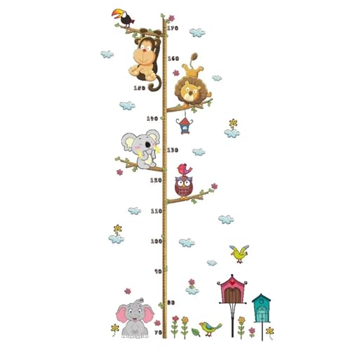 Height Chart For Kids Kinder Wachstum Messlatte Aufkleber Kaktus Wandtattoos Abnehmbare Messung for Kinder Jungen Mädchen Schlafzimmer Kleinkind Spielzimmer Kindergarten Height Chart Wall Sticker(Anim von GMGQJST