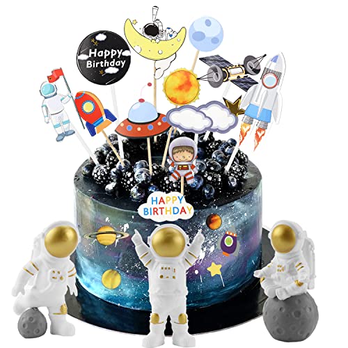 Astronauten Tortendeko 30 Stück Weltraum Tortendeko Planeten Geburtstag Kuchen Rakete Weltraum Cupcake Topper für Kids Planet Partys von GMMG