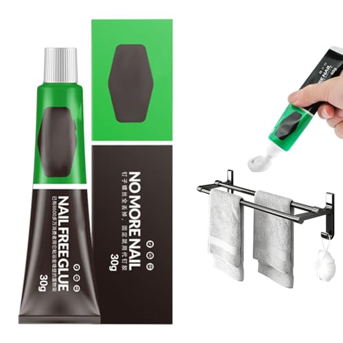 Allzweckkleber, 2024 Neu Wasserfest und Kein Bohren All-purpose Glue Alleskleber, Alleskleber Nail-Free Glue Adhesive Sealant Sekundenkleber Extra Stark, Nagelfreier Kleber (1, 30g) von GMTEO