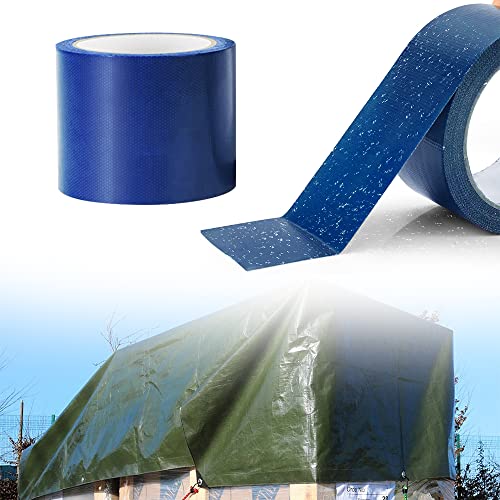 Professional Wasserdichtes Zelt Reparaturband, 5m Planenband mit Hoher Klebekraft, Wasserdichtes Klebeband Zelt Reparaturset (1, Blau - 8 Meter x 5 Zentimeter) von GMTEO