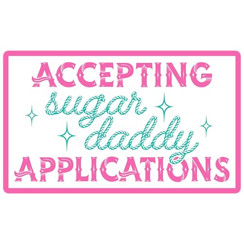 Aufnäher mit Aufschrift "Accepting Sugar Daddy Applications", 7,6 cm, lustiges Zitat "Sugar Daddy", Spruch, Geschenk, zum Aufbügeln oder Aufnähen, für Trucker, Hüte, Kleidung, Rucksack, DIY-Zubehör, von GNAART