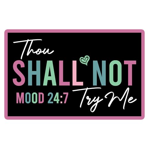 Aufnäher mit Aufschrift "Thou Shall Not Try Me Mood 24:7", 7,6 cm, christlicher, religiöser Jesus, Bibelvers zum Aufbügeln/Aufnähen, Stickerei, Stoffapplikation für Trucker, Hüte, Kleidung, Rucksack, von GNAART