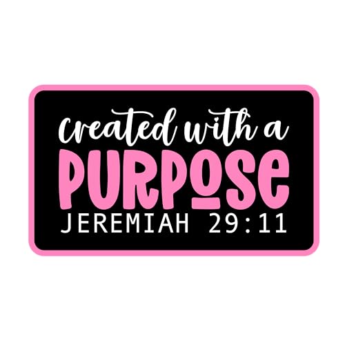 Jeremia 29:11 Created with a Purpose Patch 7,6 cm Iron On/Sew On Embroidered Applique Patch for Trucker Hats Clothes Backpacks Christian Quote, Religious, Jesus, Scripture DIY Funny Accessories von GNAART