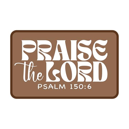 Psalm 150:6 Lob The Lord Patch 7,6 cm christlicher religiöser Jesus Bibelvers Bügeln/Aufnähen Stickerei Stoff Applikation Patches für Trucker Hüte Kleidung Rucksack DIY Zubehör Freunde Mutter von GNAART