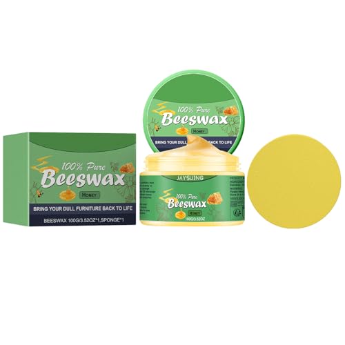 Bienenwachs Möbelpolitur,Bienenwachs Möbelpolitur,Polierbienenwachs für Holzböden,Mehrzweck Holzmöbel Polieren,Wasserdicht Abriebfest Holzpflege Bienenwachs,Beeswax Furniture Polish,100g von GNAUMORE