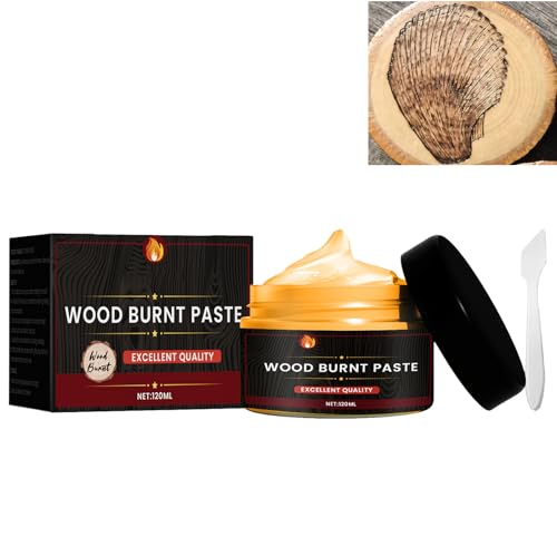 GNAUMORE Holzbrennpaste,Einfach Aufzutragende Brennpaste,Multifunktionales DIY Brandmalerei Zubehör,DIY Brandmalerei-Zubehör für DIY Holzmalerei,Holzbrennpaste für Holz und Basteln von GNAUMORE