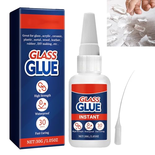 Glaskleber Transparent Starker Kleber,Glaskleber,Sekundenkleber für Glas Extra Stark,Sekundenkleber Glas Extra Stark,Super Glue Universal für Glas von GNAUMORE