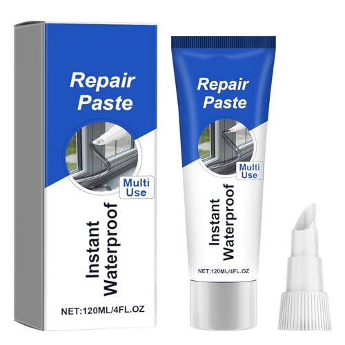 Reparaturpaste aus Keramik, Reparaturpaste für Fliesen, weißer Fugenmörtel, Fliesenkleber, weiß für Badezimmer, Reparaturpaste für Fliesen, 120 ml von GNAUMORE