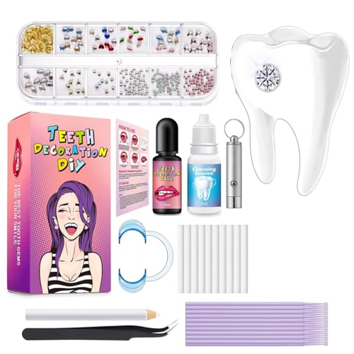 GNEUFVIE Shining Smile DIY Tooth Gem Kit Zahnschmuck Set, 270 Pcs Stück Kristallschmuck Starter-Kit von GNEUFVIE