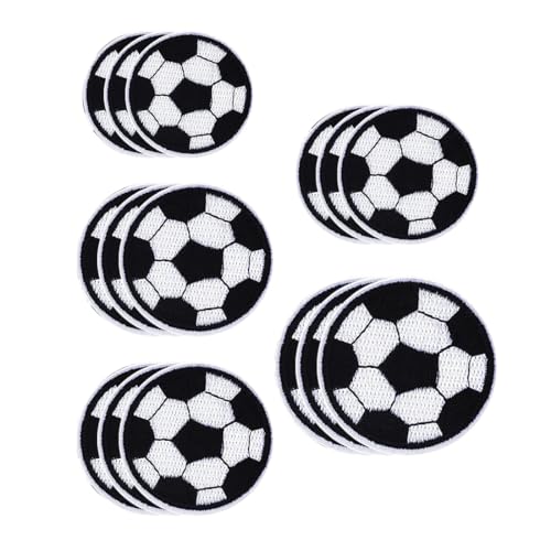 GNHG 15 Stück Fußball-Stickpatches, Fußball-Sticker-Patches für Kleidung, waschbar und wiederverwendbar für Jeans, Jacken, Taschen von GNHG