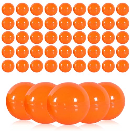 GOCUODE 50 Stück Lotterie Kugeln Bälle zum Öffnen Befüllen,3cm Tombola-Bälle,Lotterie-Hohlkugeln Kleine Befüllbare für Partygeschenke,Party Event Requisiten (Orange) von GOCUODE