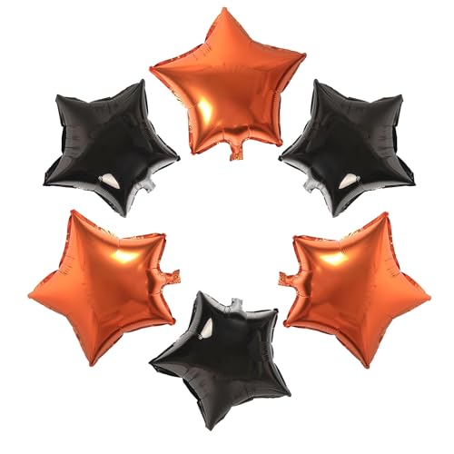 Godfather Ltd Halloween Folienballons Halloween Dekoration Luftballons Happy Halloween Kürbis Folienballon Halloween Folienballon Set (6 Stück Folienstern) von GODFATHER LTD PARTY EVERY DAY