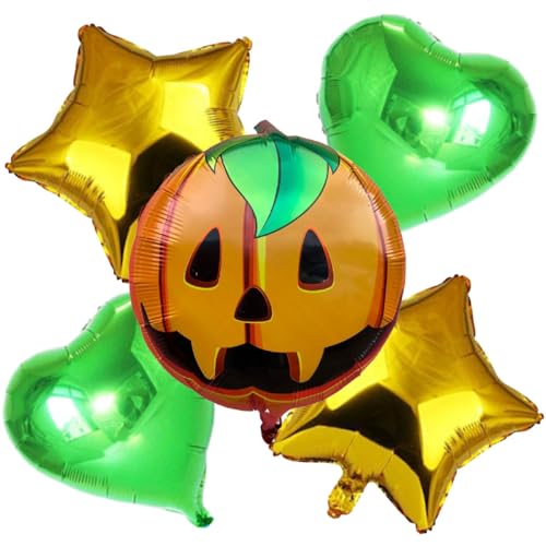 Godfather Ltd Halloween Folienballons Halloween Dekoration Luftballons Happy Halloween Kürbis Folienballon Halloween Folienballon Set (Halloween 5 Stück Set) von GODFATHER LTD PARTY EVERY DAY