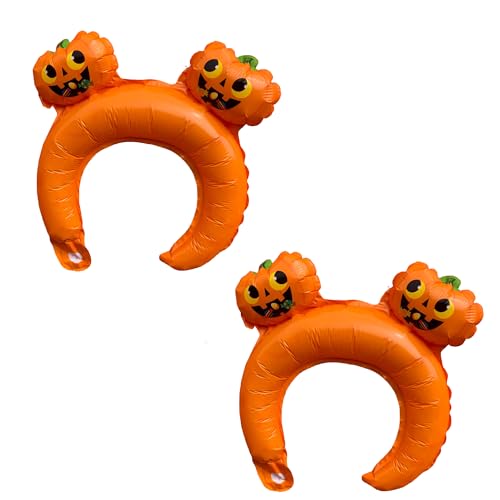 Godfather Ltd Halloween Folienballons Halloween Dekoration Luftballons Happy Halloween Kürbis Folienballon Halloween Folienballon Set (Orange Stirnband-Folie 2 Stück) von GODFATHER LTD PARTY EVERY DAY