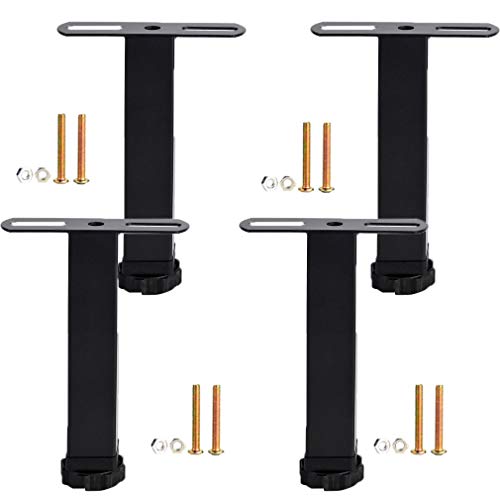 GODFSAHG Ersatz-Möbelbeine, Couchbeine, perfekt für Sofa, Couchtisch, Kleiderschrank, Schrank, Badezimmerschrank, Stützbeine, höhenverstellbar, 4er-Set, Schwarz (33 cm) von GODFSAHG