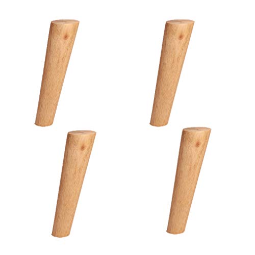 GODFSAHG Kegelförmige Ersatz-Sofabeine aus Massivholz, für Couch, Stuhl, Couchtisch, Schrank, Möbel, Holzfüße, Möbelbeine, 4er-Set (15 cm) von GODFSAHG