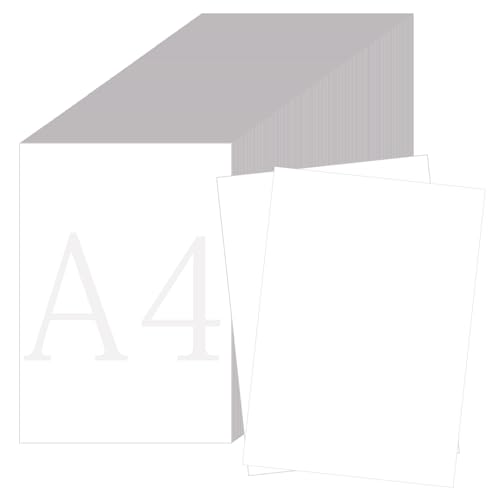 GOEDCH 100 Blatt Weißes Kartonpapier A4: 250 g/m² Dickes Druckerpapier a421 x 29,7 cm, Bastelkarte DIN A4 zum Basteln Malen Beschreiben Scrapbooking DIY-Bedarf Foto-Karton Tonzeichen-Karton von GOEDCH