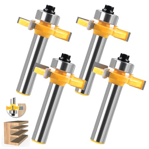 GOEDCH Scheibennutfräser Fräser für Oberfräse: 4 PCS 8mm Schaft Scheibennutfräser, Oberfläche Fräser Bit, Nutfräser Oberfräse, Oberfräser Set für Graviermaschine, Trimmmaschine (L 3mm, 4mm, 5mm, 6mm) von GOEDCH