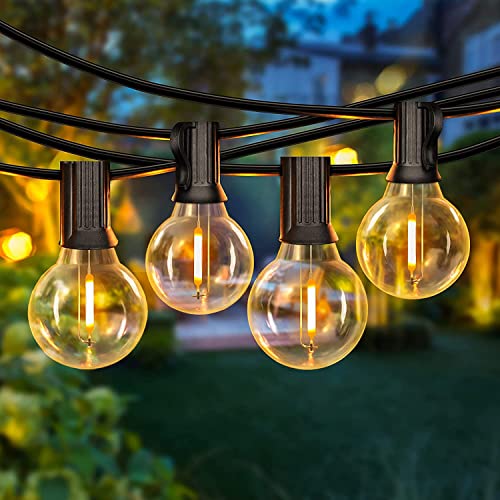 Lichterkette Außen, 15m LED-Beleuchtungskette mit 25+2 Glühbirnen Strom Outdoor lichterketten Saisondeko für Terrassenüberdachung Party Garten Außen- und Innenbereich Hochzeit Weihnachten Neujahr von GOENDR