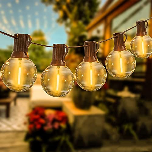 Lichterkette Außen, 7,5m LED-Beleuchtungskette mit 15+2 Glühbirnen Strom Outdoor lichterketten Saisondeko für Terrassenüberdachung Party Garten Außen- und Innenbereich Hochzeit Weihnachten von GOENDR