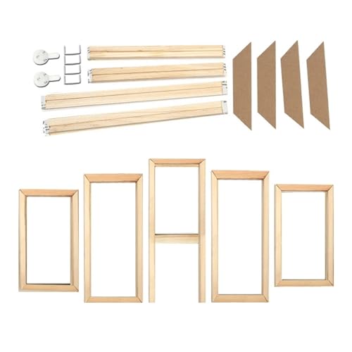 Frames Bilderrahmen aus Holz, Leinwand, Wandposter, Fotorahmen, individuell, groß, zum Aufhängen, Ölgemälde, DIY-Rahmen, Heimdekoration (H x B x B): 100 x 100 cm von GOFDASY