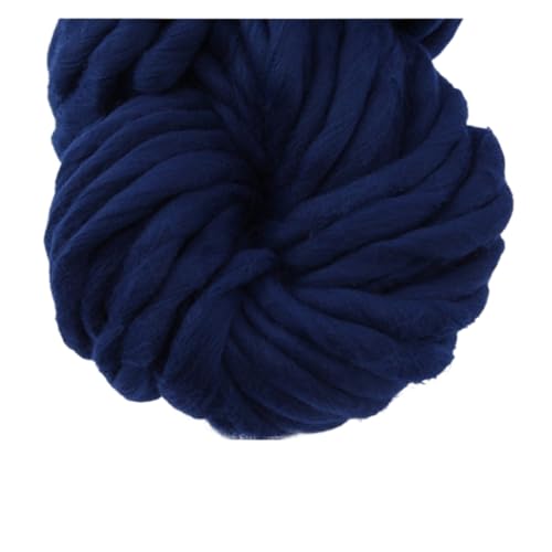 Wolle, 250 g, 36 m dicke Wolle, grobes Garn, Filzwolle, Vorgarn, passend zum Spinnen, Handstricken, Spinngarn, Winter, warm (24 dunkelblau) von GOFDASY