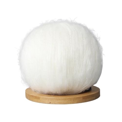 Wolle, weiches Häkelgarn, Handstrickgarn, Pullover, Schal, Strickjacke, Puffy Faden, 50 g, Mohair-Seide, Wolle, für dünne Stricken, 1 Stück (01) von GOFDASY