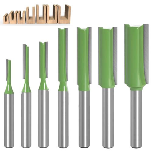 GOIEHIR 7 Teiliges Set Fräser für Oberfräse, Router Bit 6mm, Holzfräser Fräser, für Holz Fräser Schneiden Nutfräsen von GOIEHIR