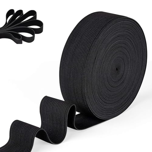 GOIEHIR Gummiband, 10 Meter Elastisch Band, Gummiband Breit 30 mm, für Hosengummi, Haushalt DIY Handwerk, Schwarz von GOIEHIR